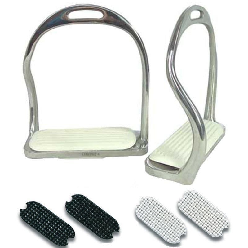 Bow & Arrow Equestrian Stirrups 115mm Curved Steel Horse Riding Stirrups Durable Secure Comfortable Competition Riding Equipment