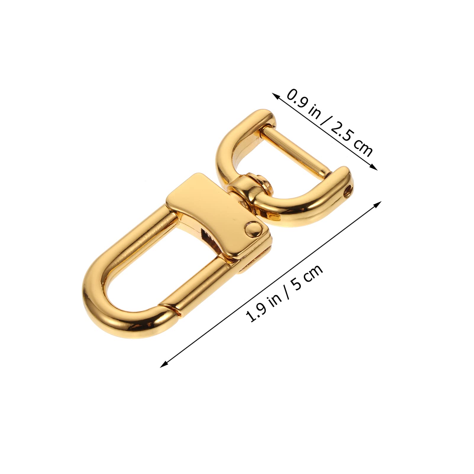 8 Portachiavi In Ottone Con Chiusura Rapida E Tappo A Vite - Moschettoni Oro Per Chiavi, Borse E Progetti Fai Da Te - 25 Mm