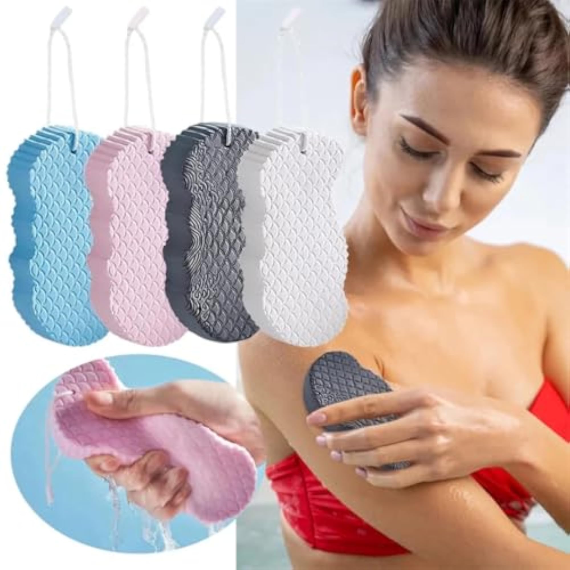 Pack of 2 Super Soft Bath Sponge for Kids & Babies, Gentle Bathing