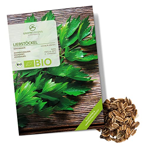 Semi di levistico biologiche - Semi di erbe aromatiche da coltivare in cucina, sul balcone, sul orto rialzato e in giardino