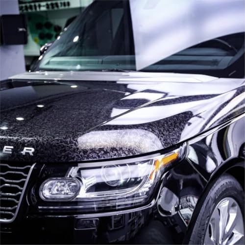 Image of LZLRUN Gloss Silver Forged Carbon Fiber Car Vinyl Wrap Film 3ft x 10ft | Gloss forged carbon fiber texture, With install tools, Air release, DIY Decal Car Auto Vehicle Morotcycle Self Adhesive