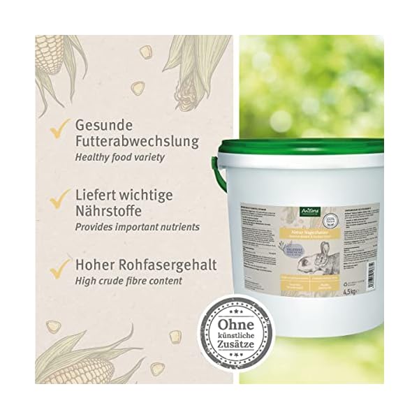 AniForte Natur Nagerfutter für Hamster, Meerschweinchen, Kaninchen, Nager 4,5kg - Artgerechtes Futter mit Gemüseflocken, Getreide, Luzerne und Kräutern - Ohne künstliche Zusätze – Bild 5