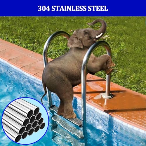 Escalera para piscina de acero inoxidable 2 peldaños miniatura 3