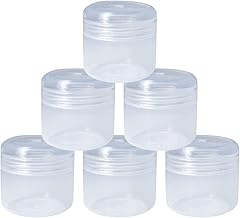 Clear/Transparent 20 Gm/ml Empty Jar/Container For Storing Eyeshadow, Makeup, Face Cream, Lip Balm, Jewellery, Watch Parts, Beads (Pack Of 12)