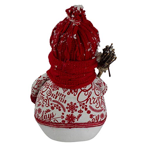 Northlight-1225-Red-and-White-Standing-Snowman-Table-Top-Christmas-Figure-with-Broom Northlight 1225 Red and White Standing Snowman Table Top Christmas Figure with Broom