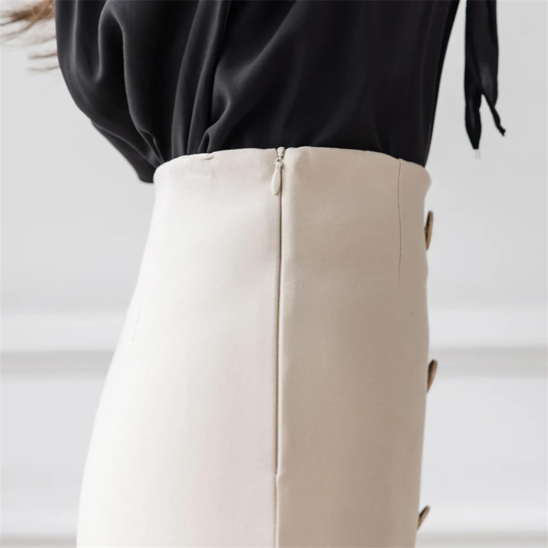 Stretch Donne Pacchetto Sottile Hip Gonne Ufficio Lady Breasted Casual Aderente Solido Gonne a matita