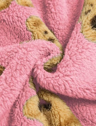 Image of ZAFUL Women's Fuzzy Plush Pajama Pants Wide Leg Pj Bottoms Lounge Pants
