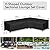 WLEAFJ Patio L-Shaped Sectional Sofa Cover Waterproof, Heavy Duty Outdoor Sectional Couch Cover with Air Vent, Right Facing, 104" L/83" L x 32" D x 31" H