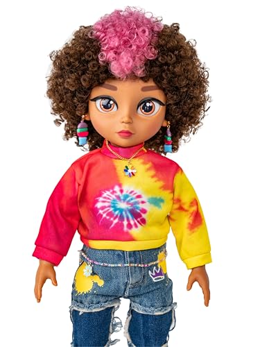 Muñeca Nova de 18 pulgadas con cuerpo blando y accesorios miniatura 6