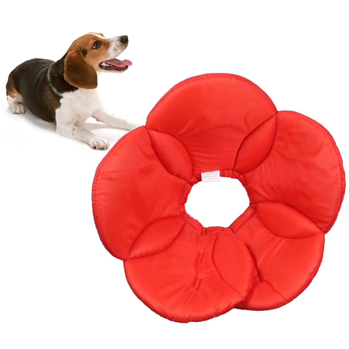 Kisangel 3 Piezas Collar de Mascota de Flor de Esponja - Collar - Collar Anti-mordeduras Collares para Mascotas Accesorios para Mascotas Collar Anti-mordeduras para Perros Rojo