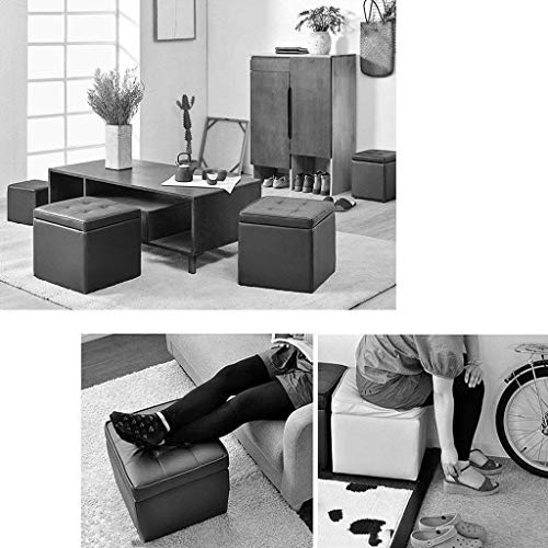 Banc à chaussures en cuir synthétique blanc moderne Slish pour l'entrée - 6
