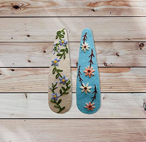 Amazon.com : ETA Set of 2 Cute Handmade Embroidery Hair  display picture 1