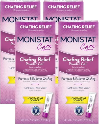 Image of Monistat Chafing Relief Powder Gel, Long-Lasting Anti-Chafing Protection for Bikini Area, Thighs and Bra Lines, 1.5 Oz, Pack of 24