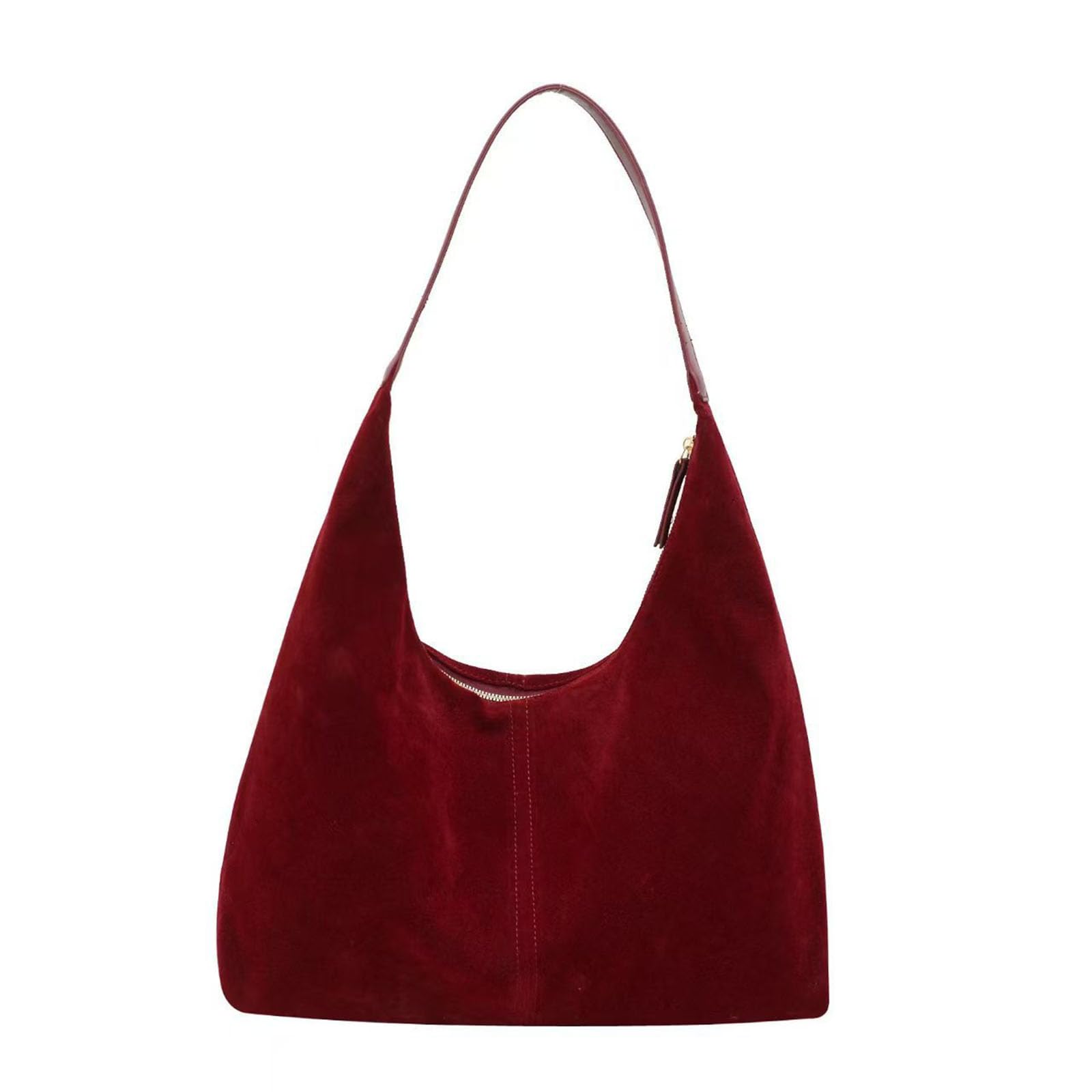 Sac hobo en suède grand sac à épaule marron pour femme tendance automne