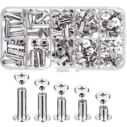 80 Set Chicago Binding Screws Assorted Kit 5 Sizes...