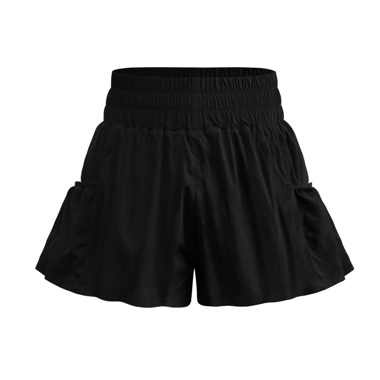 Bermudas Mujer con cordón y bolsillos shorts Veraniegos bermudas con cordón shorts Elásticos y suaves Cómodos Elásticos Ligeros pantalones cortos Holgados Transpirables Elegantes pantalones cortos