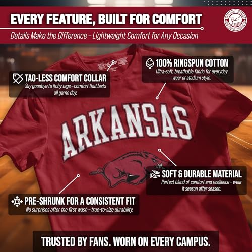 Image of NCAA Gameday Cotton T-Shirt for Men and Women | Officially Licensed NCAA Tee - Preshrunk Ring-Spun Cotton - Screen-Printed Team Logo