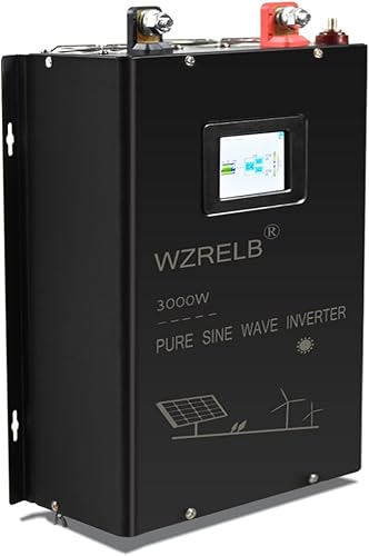 Miniatura 1 de WZRELB Inversor de onda sinusoidal pura de fase dividida de 3000 W, 24 V CC a 120 V 240 V CA, 4 salidas de CA, terminal de cableado de CA, alta