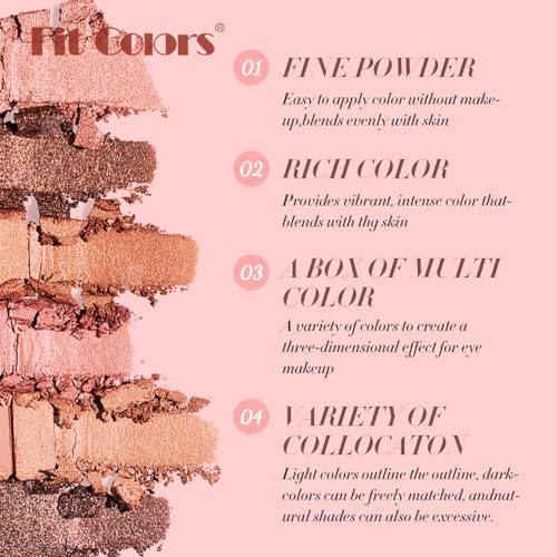 Smoky Nude Eyeshadow Palette,16 Neutral Shades Naked Eye Shadow Makeup Pallet,Multipurpose with Highly Pigmented Glitters,Waterproof Warm Neutrals,Brown& gold Makeup Set - Image 5