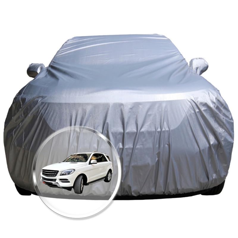 Image of NEODRIFT 'CrystalTech' Car Cover for Mercedes M Class (100% Water-Resistant, All Weather Protection, Tailored Fit, Multi-Layered & Breathable Fabric) (Colour: Crystal Silver)