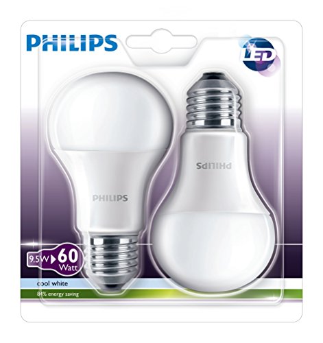 Philips Estándar 8718696509784 Bombilla LED de luz frío, 9 W/60 W, Casquillo E27, Blanco