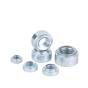 550pcs Zinc Plated Pressure Riveting Nut M2.5 M3 M4 M5 M6 M8 M10 Carbon Steel Self Clinching for Metal Sheet MountingS-M8-220Pcs