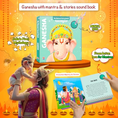 Image of Ganesha Mantra Sound Book for Kids ; India's First Mythology Shloka and Mantras Sound Book to Teach Indian Culture, Values Devotional