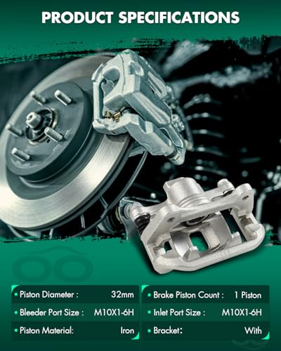 Image of SCITOO Rear Left Brake Caliper With Bracket 19B2979 Compatible For Chevrolet For Optra 2004-2010,For Chevrolet For Spark EV 2014-2016,For Suzuki For Forenza 2004-2008,For Suzuki For Reno 2005-2008