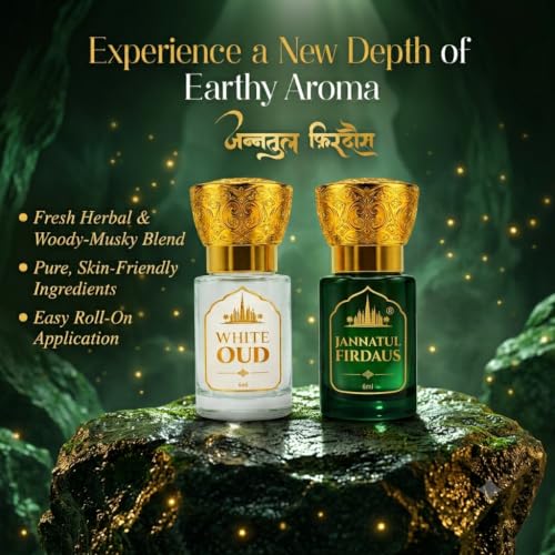 White Oud & Jannatul Firdaus Attar for Men and Women 6ml Each Non-Alcoholic Attar - Image 5