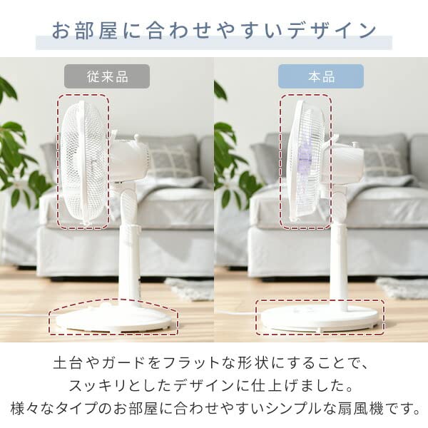 Amazon.co.jp : [山善] 扇風機 リビング 押しボタンスイッチ 風量調節3
