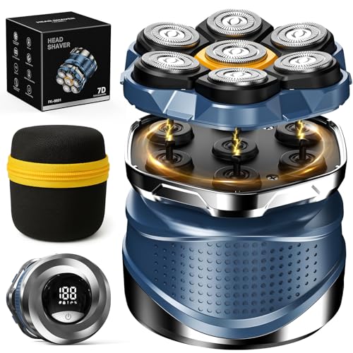 TLMUSE Head Shavers for Bald Men, 7D Head Shaver with a Travel Case