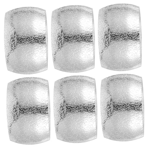 iplusmile 1 Juego Anillo De Servilleta De Plata Decoraciones De Cumpleaños Anillos Platos Compromiso Pararse Decoraciones De Bodas Bandeja Banda Acero Inoxidable Silver 6 Piezas