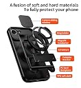 Glaxx Heavy Duty Ring Back Case Cover for iPhone 17e/16e - Kickstand, Camera Slider Protection with Magnetic Ring Rugged Bumper Hard Back Cover for iPhone 17e/16e gallery image