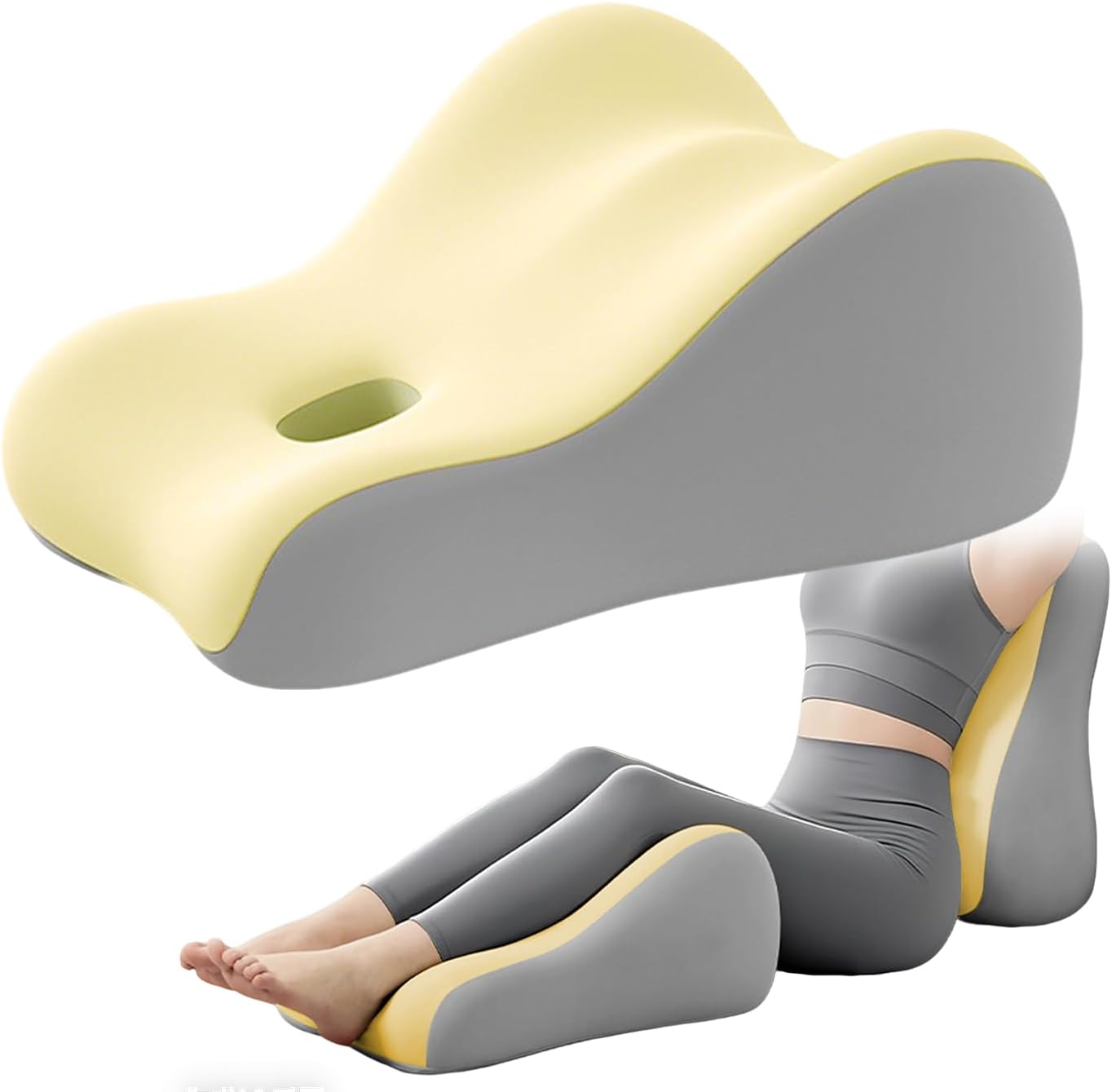 Natural Latex Wedge Pillow for Couples & Maternity - Ergonomic Support Cushion for Back, Waist & Leg Relief - Multi - Functional Body Positioner, Blue