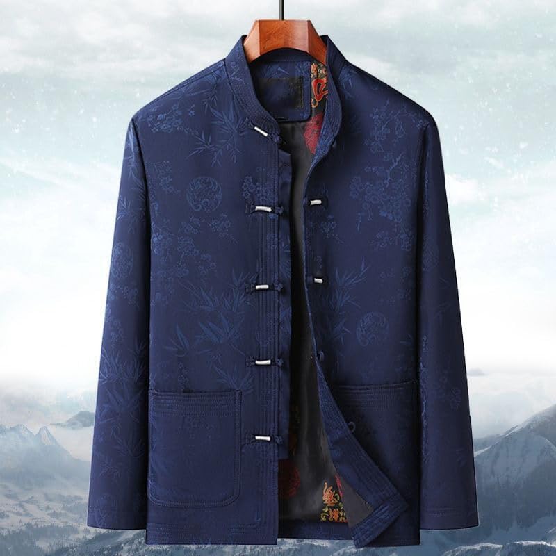 Men's Shirt Spring Autumn Zhongshan Suit Tops for Men