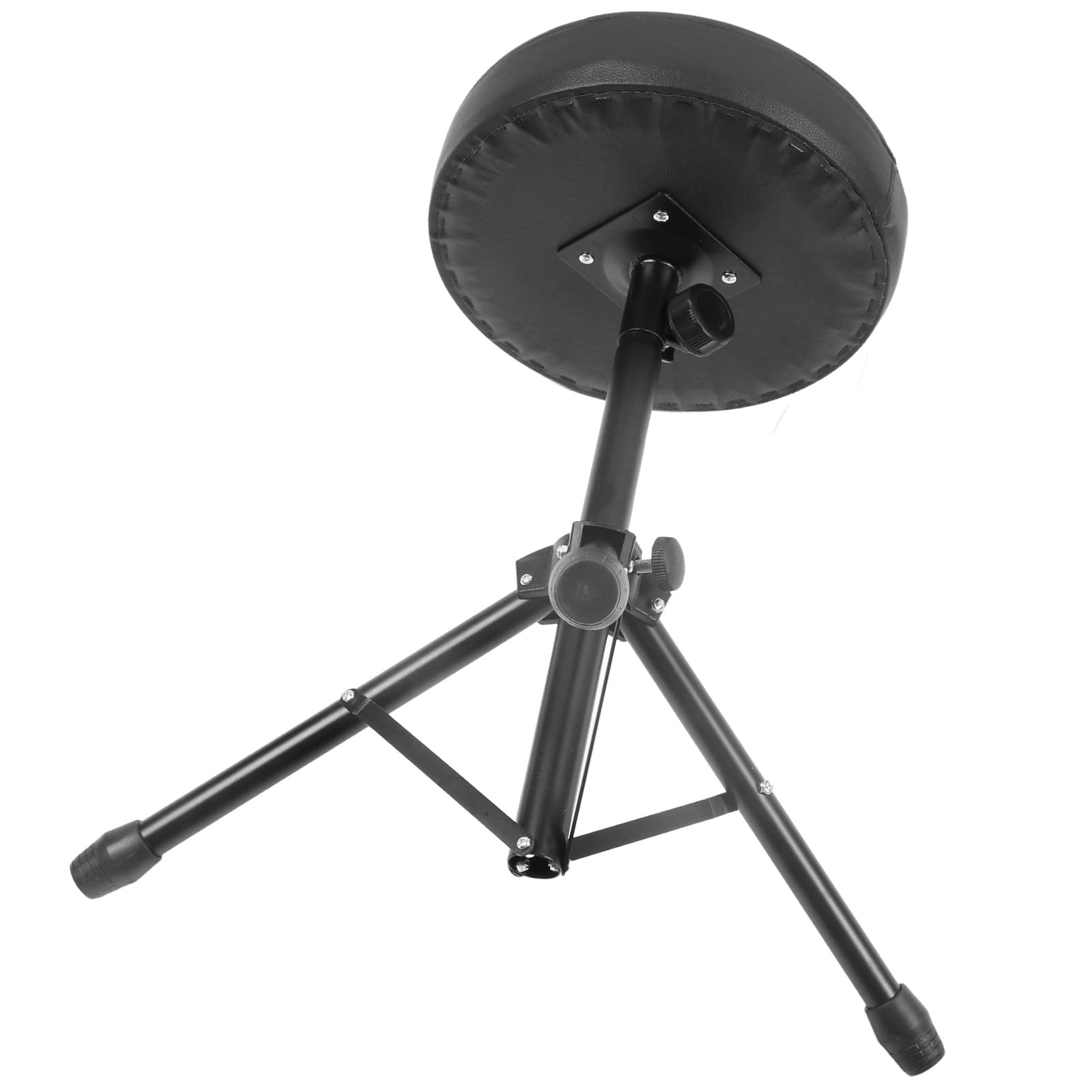 Trono de Batería, Asiento Acolchado Giratorio Ajustable para Jugadores de Batería, Metal y Esponja