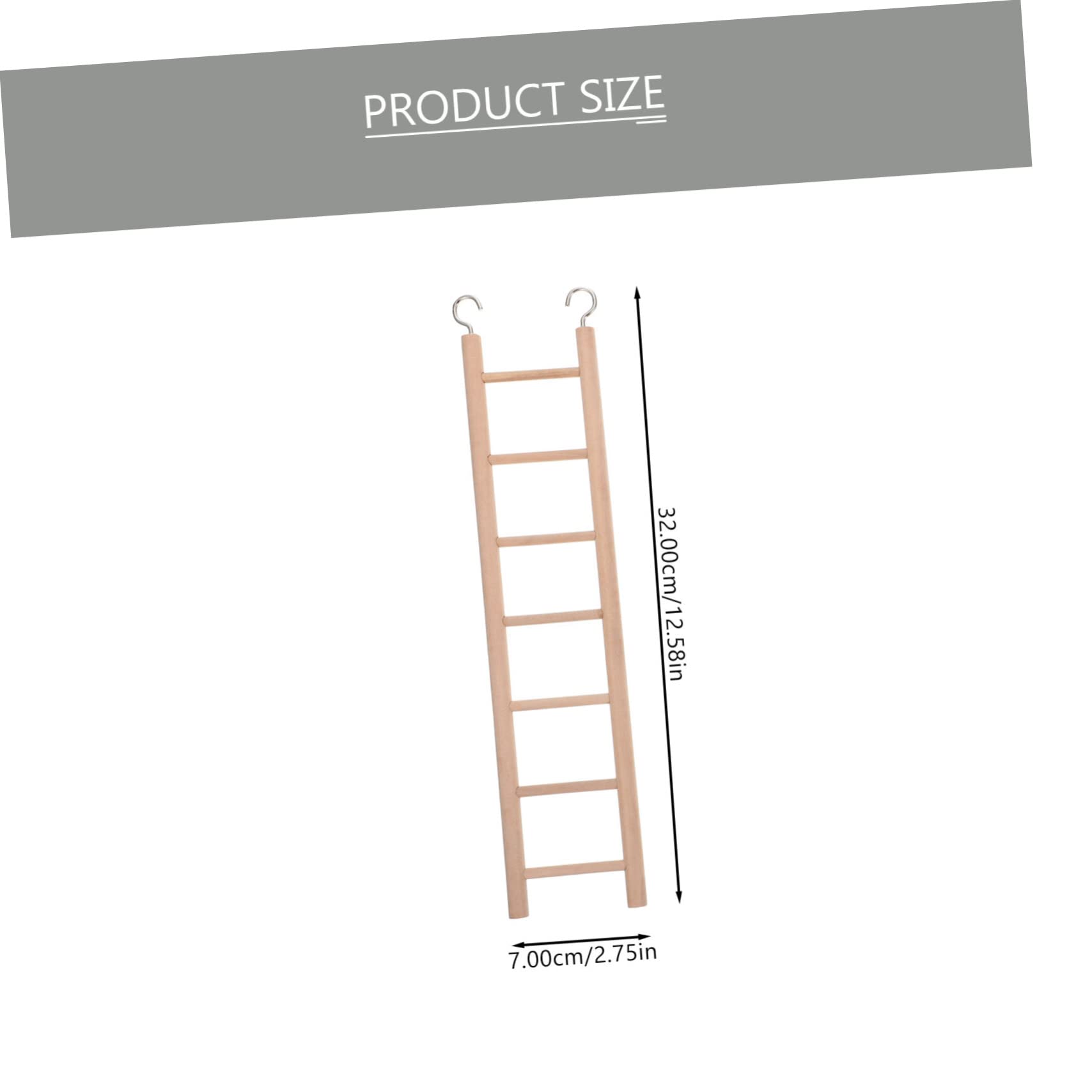 POPETPOP Wooden Bird Ladder for Cage Parrot Toys Medium Bird Climbing Ladder for Toy