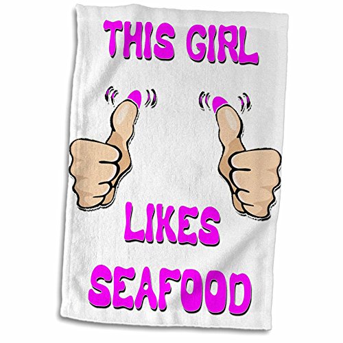 3Drose Blonde Designs This Girl Likes With Thumbs - This Girl Likes Seafood - Towels (Twl-150734-1) #TOP2
