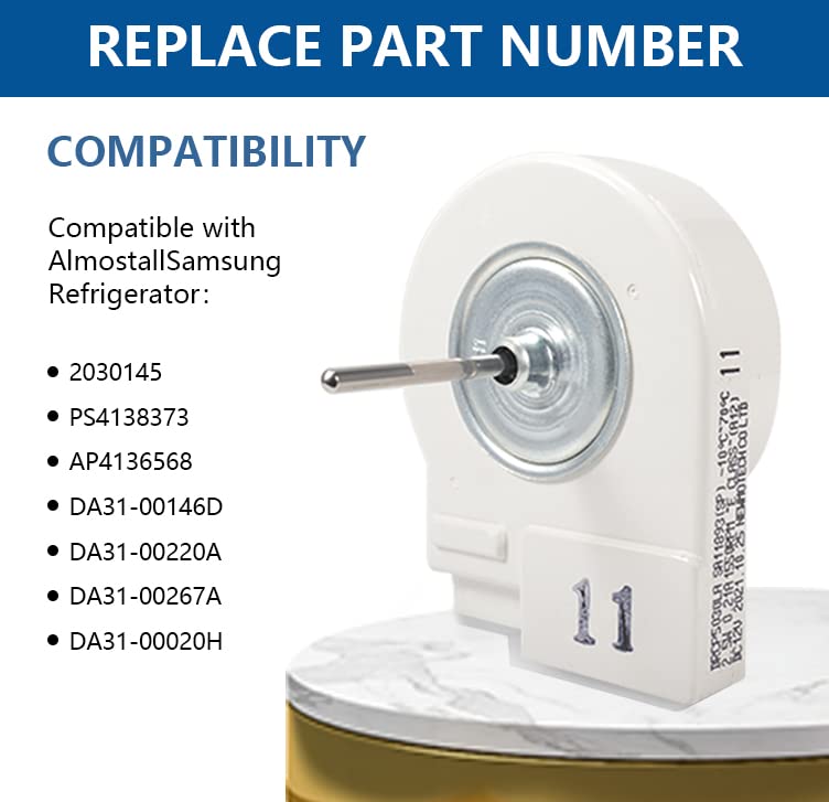 Miniatura 4 de PFCKE DA31-00146B Motor original del ventilador del refrigerador compatible con Samsung, modelo de repuesto PS4138373 AP4136568 DA31-00146D 2030145