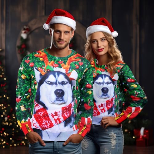 Goodstoworld Mens/Womens Ugliest Christmas Sweatshirt 3D Unique Hilarious Graphic Pullover Shirt S-4XL3