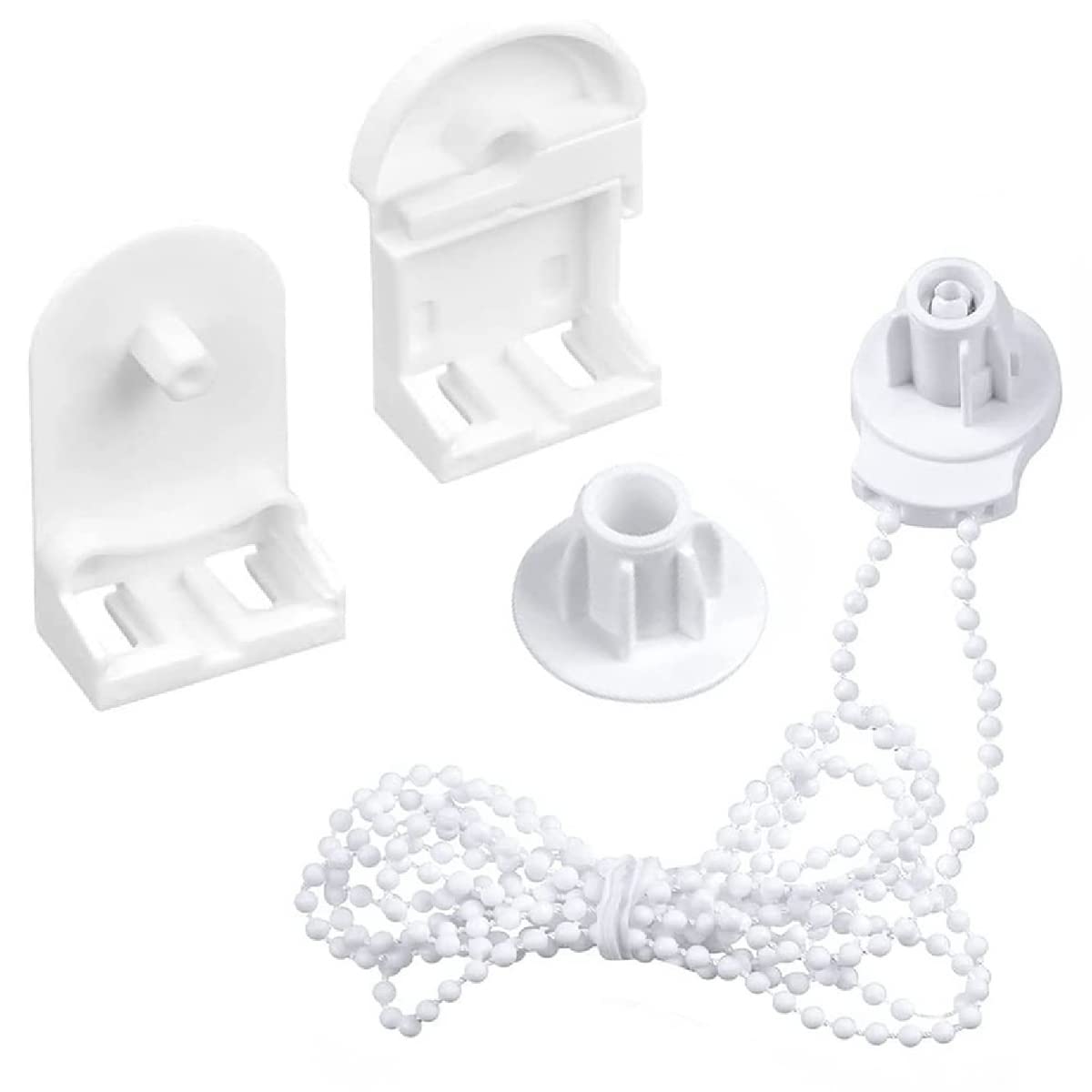 Lotsdonxia Replacement and Repair Kit for 25mm Roller Blind Clutch Fittings, Including Plastic Bead Chain Curtain Brackets and Roller Blind Fitting Set