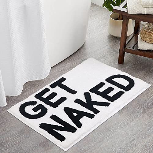 BOVEU Get Naked Badematte Badezimmerteppiche, rutschfest, saugfähig, lustige Badezimmerdekoration,...