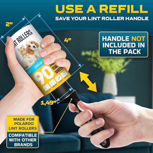 Image of Lint Rollers 900 Sticky Sheets, 10 Spare Rollers,10 Pack of Refills Only. Pet Hair Remover for Clothes, Furniture, Couch, Carpet, Dog Hair Remover, Cat Hair Remover, Animal Fur, Fuzz