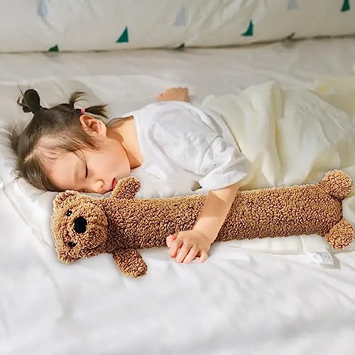 Bseical 2L Wärmflasche Lang Mit Weichem Bezug, Abnehmbare und Waschbare für Kinder, Premium wärmflaschenbezug, Wärmflasche Bär Weiches Plüsch Nettes, Geschenk (Bär)