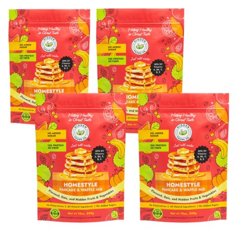 Hidden Foods Homestyle Pancake Mix and Waffle Mix | Thick