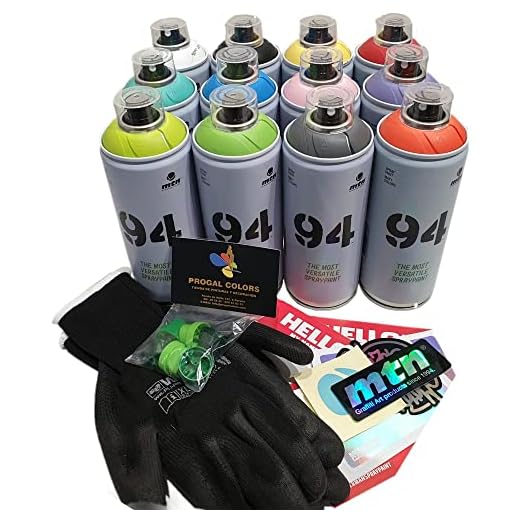 PINTURA en Spray MTN 94 - 12 x 400 ml aerosol spray de pintura latas - mate acabado, sintética pintura