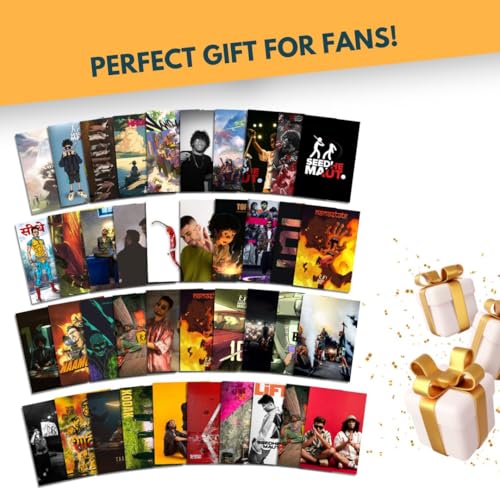 Image of Auraposter Paper Seedhe Maut Mini Posters (Set of 40) - 15x10 cm for Wall, Bedroom, Living Room - Desi Hip Hop - Double Tape Included