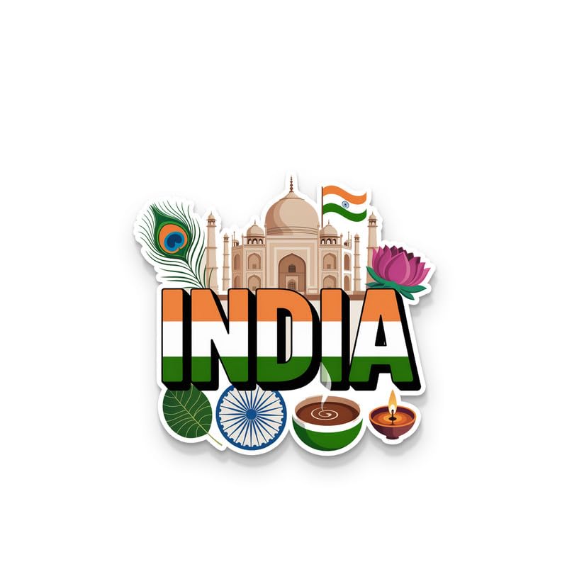 Image of India 03 Fridge Magnets, Glossy Finish, Stylish Magnet for Fridge, Wardrobe & Metal Surfaces