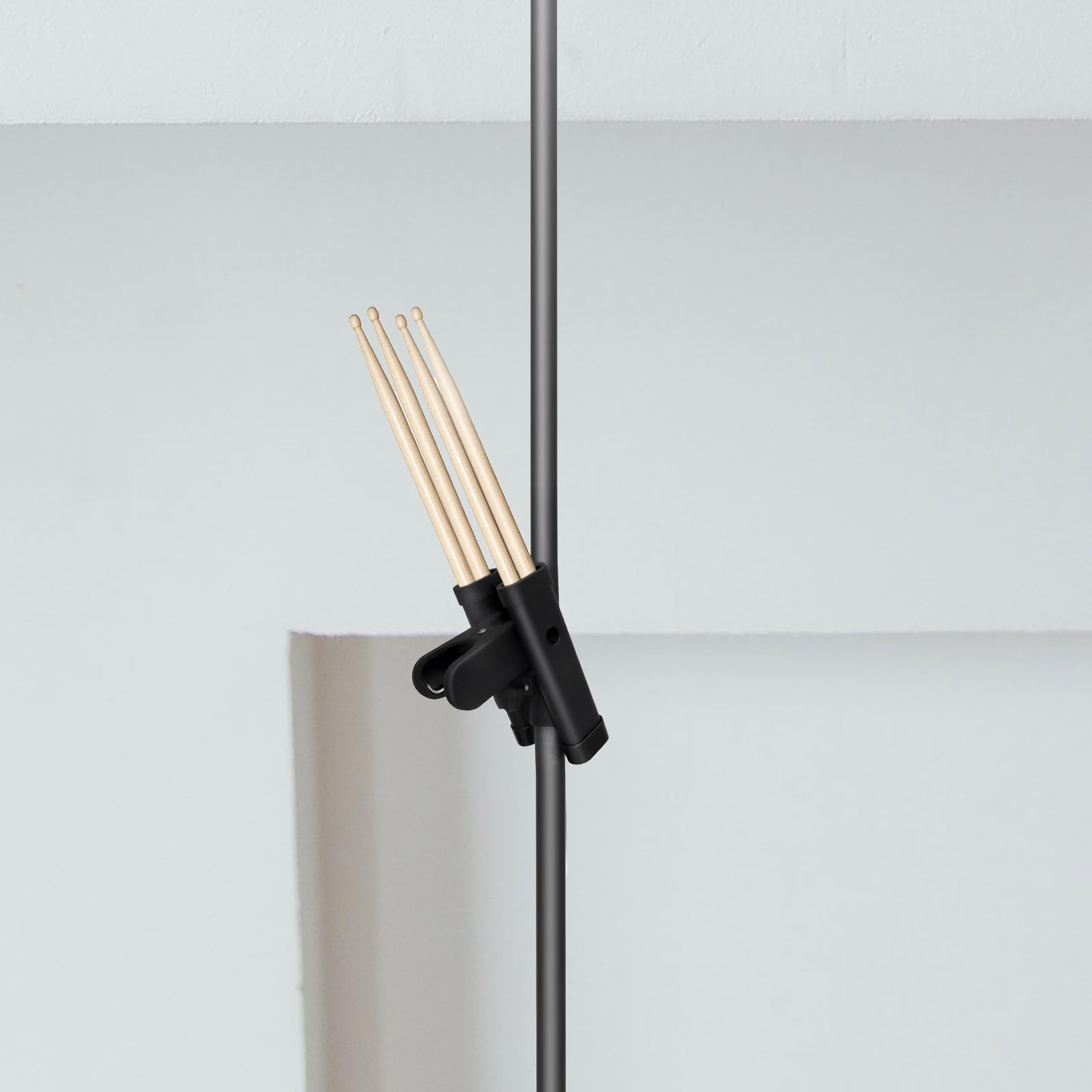 Secchio per Bacchette per Batteria in Abs Nero, Resistente All'usura Clip Grande e Stile Chic per Organizzare Bacchette e Accessori da Batteria