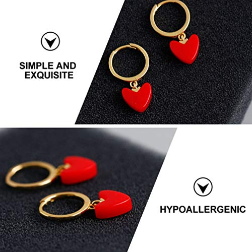 Brinco de Natal Valicclud simples brinco de coração de Natal festivo brincos de decoração de orelhas